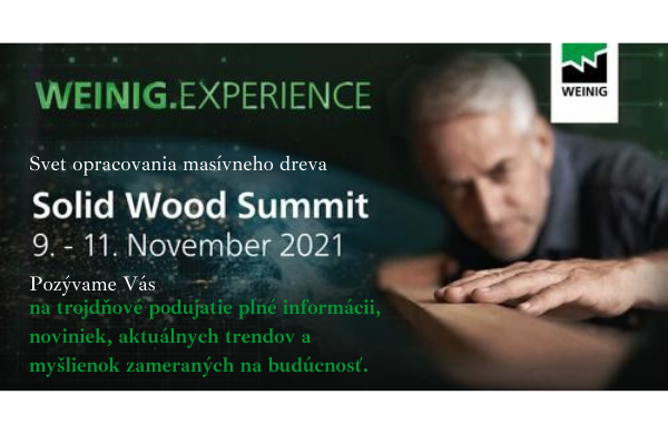 Pozvánka Web Solid Wood Summit Weinig
