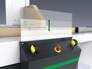 SOLID CUT U 500 pneumatically lowerable protection shield grey V2 - Král Žilina